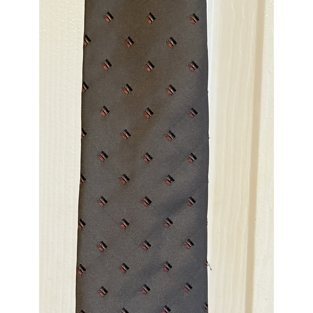 Royal Knight Gray Neck tie, Men's Neck tie, Grey with burgundy and black design